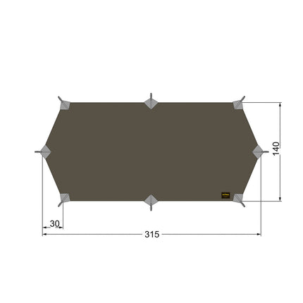 Tatonka Tarp Wing 1LT - Stone Grey Olive
