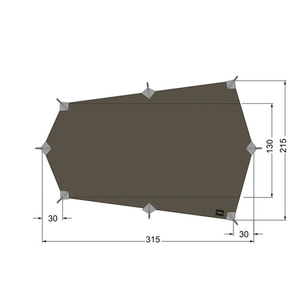 Tatonka Tarp Wing 2LT - Stone Grey Olive