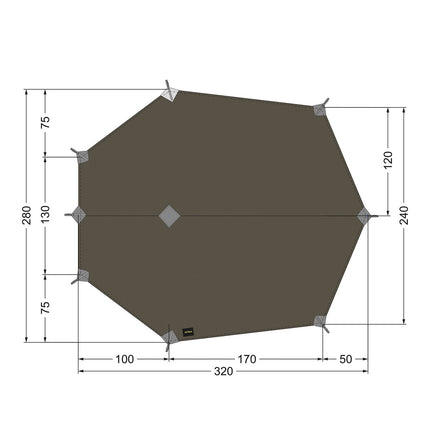 Tatonka Tarp Wing 3LT - Stone Grey Olive