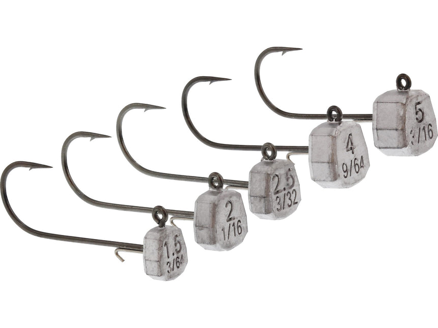 Westin Micro Ned Jig Head #2 Black Nickel 3PCS Lead