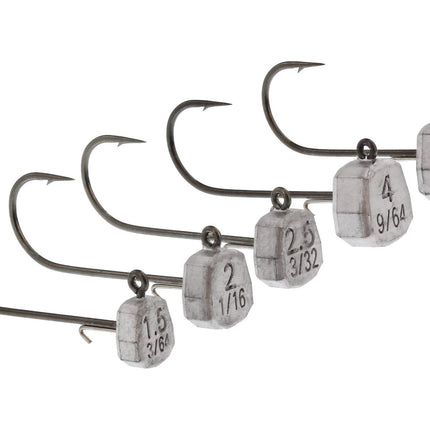 Westin Micro Ned Jighead 1.5G #4 3PCS Natural Lead Black Nickel