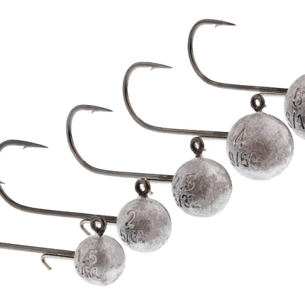 Westin Round Up Micro Jig Head #4 Black Nickel 3PCS Lead