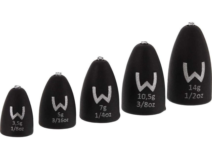 Westin Tungsten Bullet Weights Matte Black