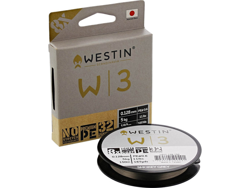 Westin W3 8-Braid 150M/165YDS Smokey Grey