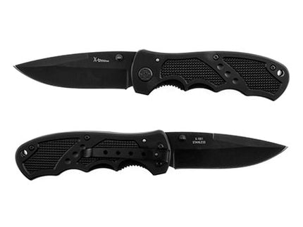 Eenhandsmes Black Alu Fingergrip PE
